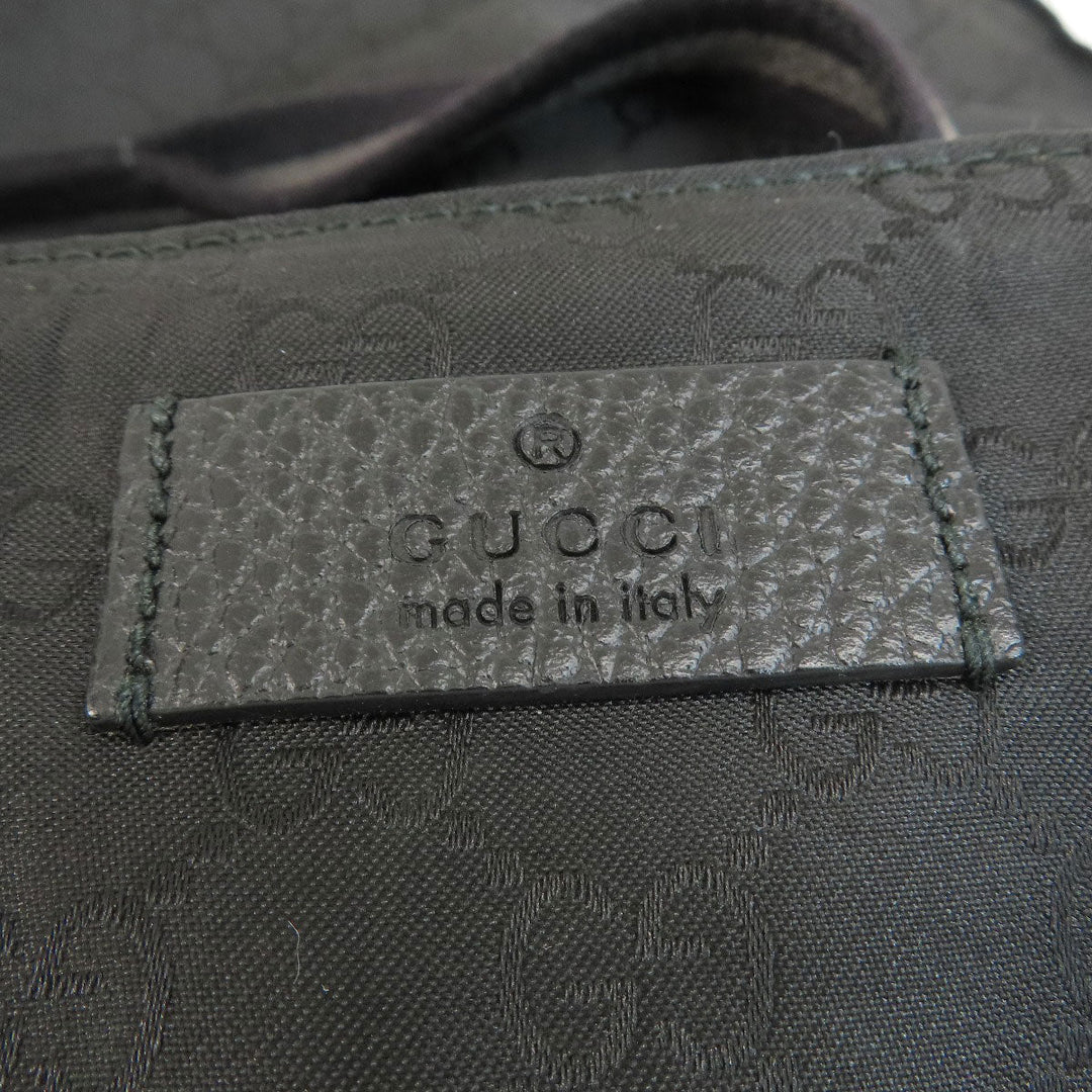 GUCCI Tote Bag 449177 Nylon black GG outlet Women Used Authentic