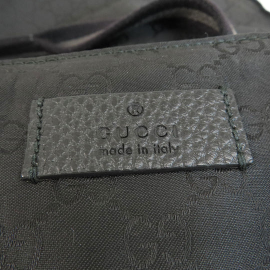 GUCCI Tote Bag 449177 Nylon black GG outlet Women Used Authentic