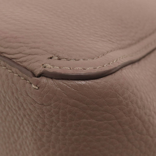Tory Burch Tote Bag leather Brown logo Women Used Authentic