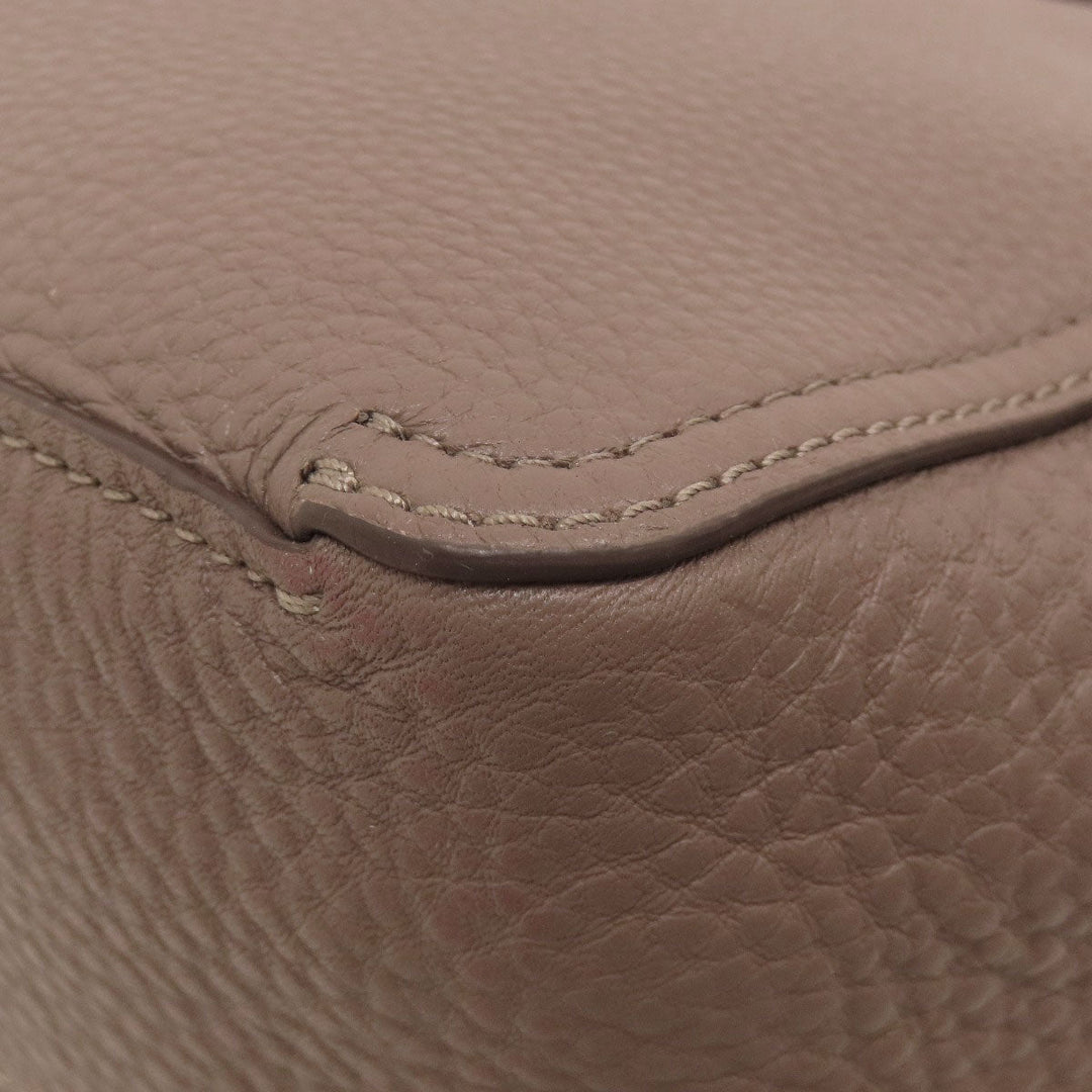 Tory Burch Tote Bag leather Brown logo Women Used Authentic