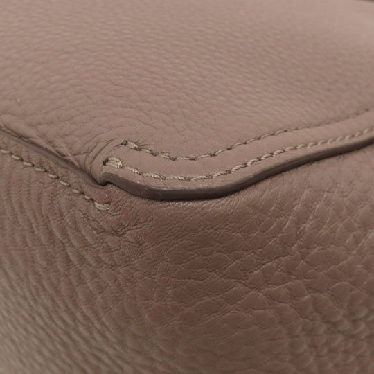 Tory Burch Tote Bag leather Brown logo Women Used Authentic