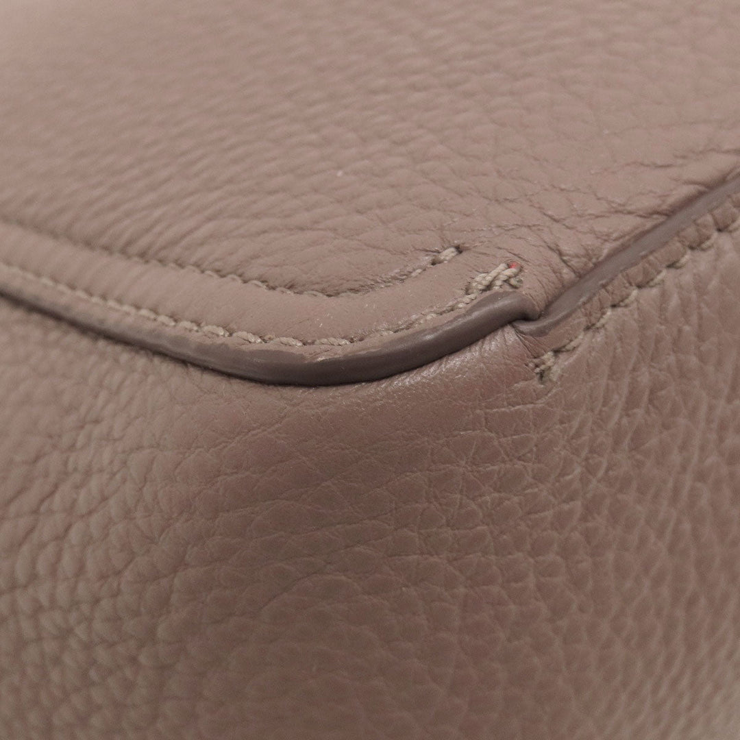 Tory Burch Tote Bag leather Brown logo Women Used Authentic