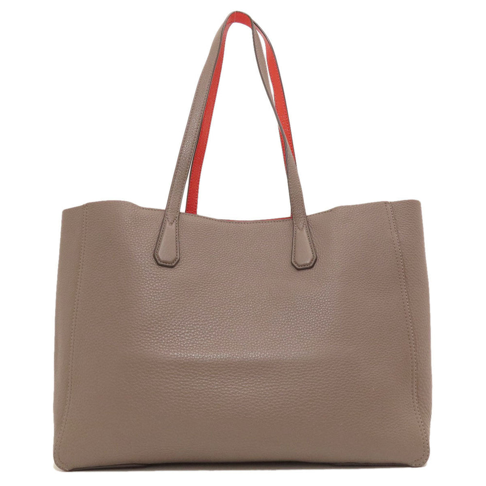 Tory Burch Tote Bag leather Brown logo Women Used Authentic