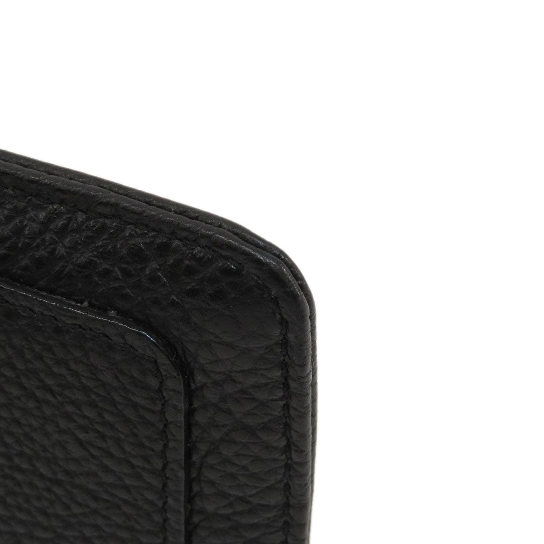 JIMMY CHOO Coin case leather black Star motif Women Used Authentic