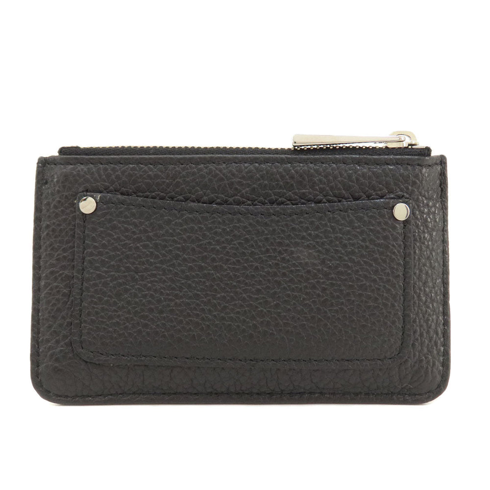 JIMMY CHOO Coin case leather black Star motif Women Used Authentic