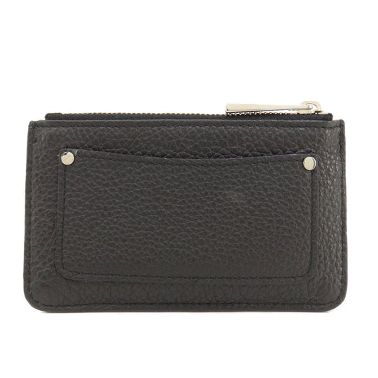 JIMMY CHOO Coin case leather black Star motif Women Used Authentic