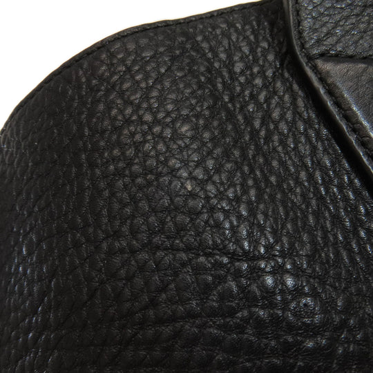 MARC JACOBS Tote Bag leather black logo Women Used Authentic