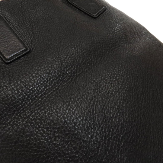 MARC JACOBS Tote Bag leather black logo Women Used Authentic