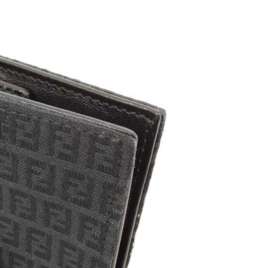 FENDI Bifold Wallet canvas black Zucca Pattern
