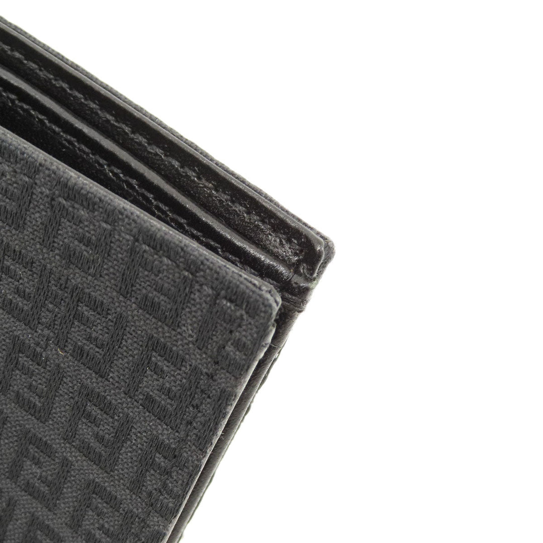 FENDI Bifold Wallet canvas black Zucca Pattern