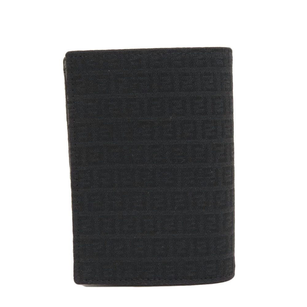 FENDI Bifold Wallet canvas black Zucca Pattern