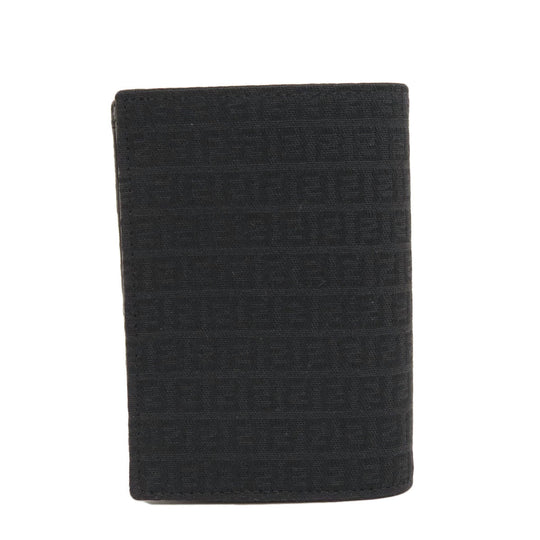 FENDI Bifold Wallet canvas black Zucca Pattern