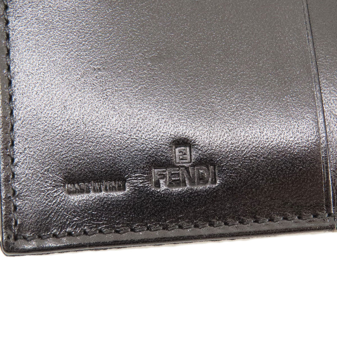 FENDI Bifold Wallet canvas black Zucca Pattern