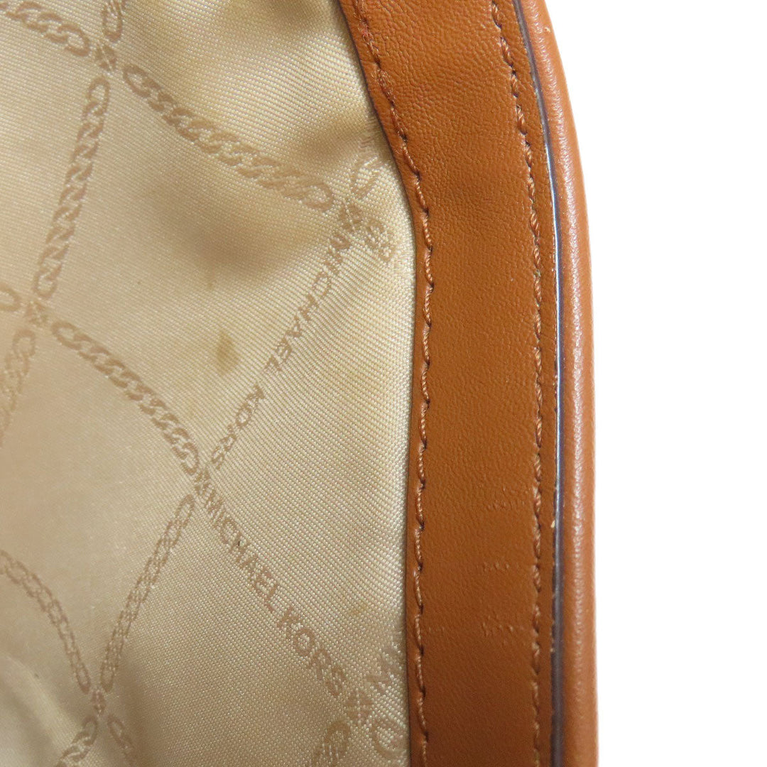 MICHAEL KORS Shoulder Bag canvas Brown MK signature Women Used Authentic