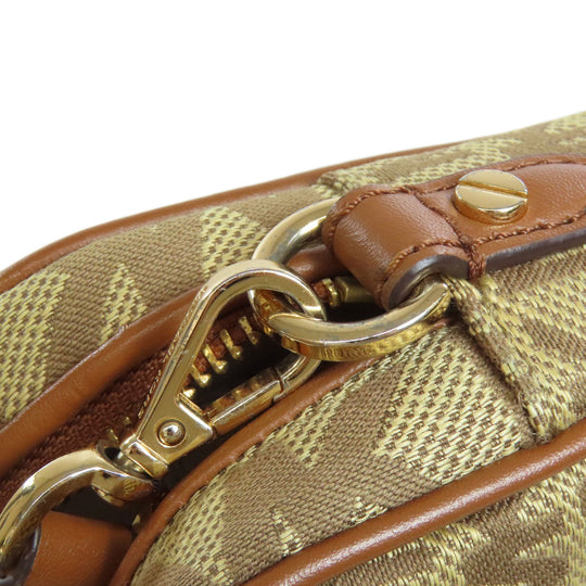 MICHAEL KORS Shoulder Bag canvas Brown MK signature Women Used Authentic