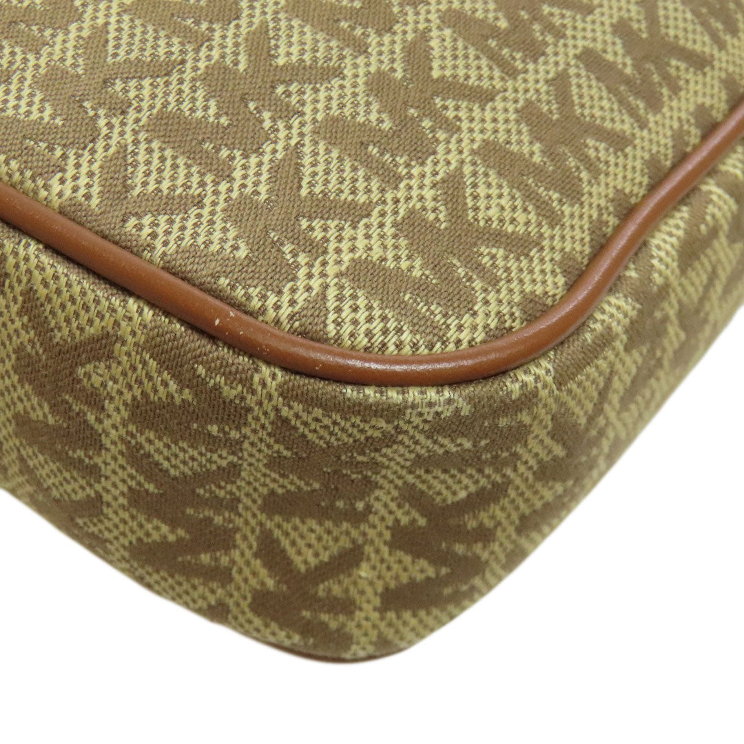 MICHAEL KORS Shoulder Bag canvas Brown MK signature Women Used Authentic