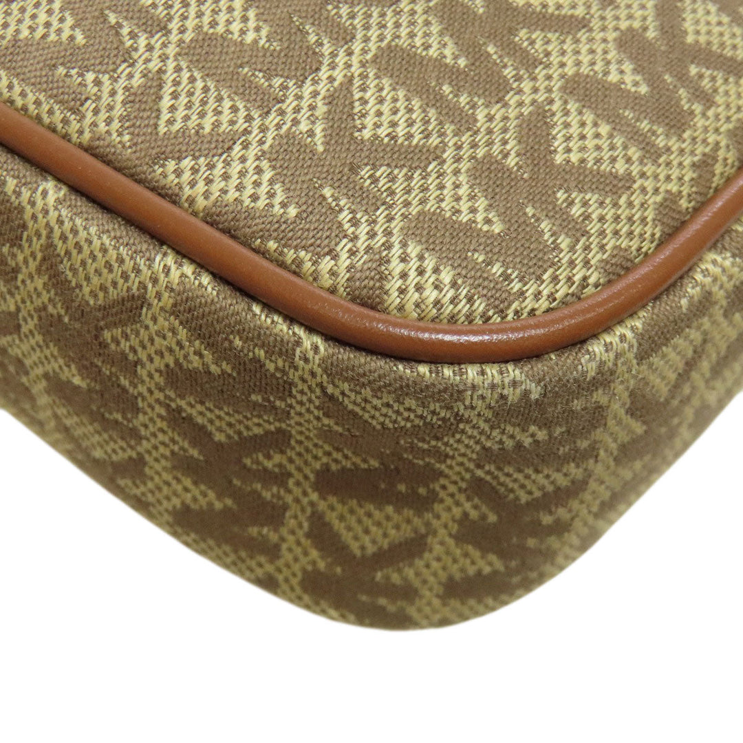 MICHAEL KORS Shoulder Bag canvas Brown MK signature Women Used Authentic