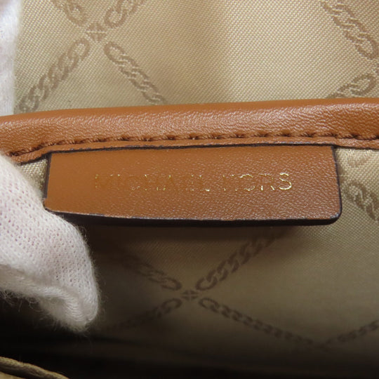 MICHAEL KORS Shoulder Bag canvas Brown MK signature Women Used Authentic