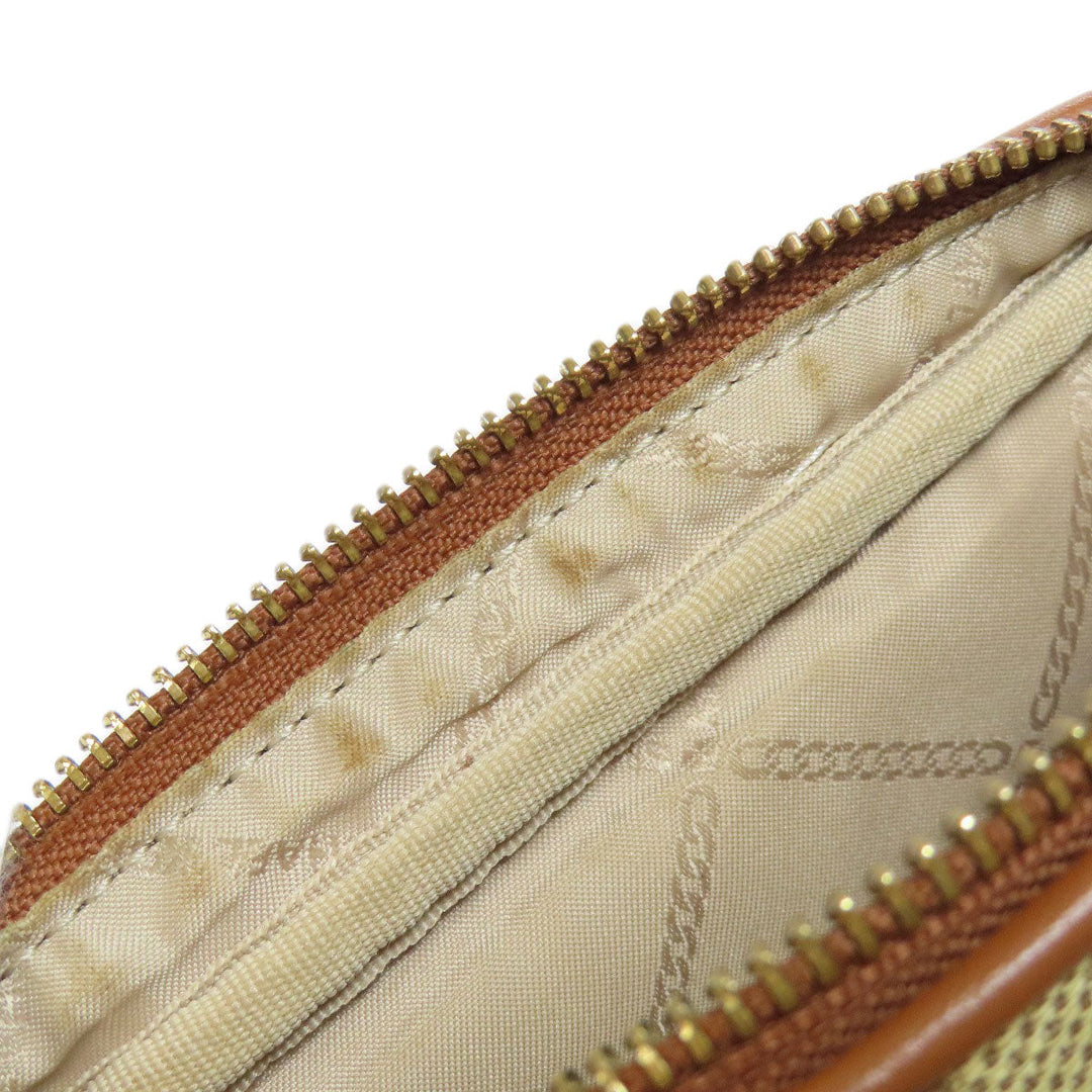 MICHAEL KORS Shoulder Bag canvas Brown MK signature Women Used Authentic