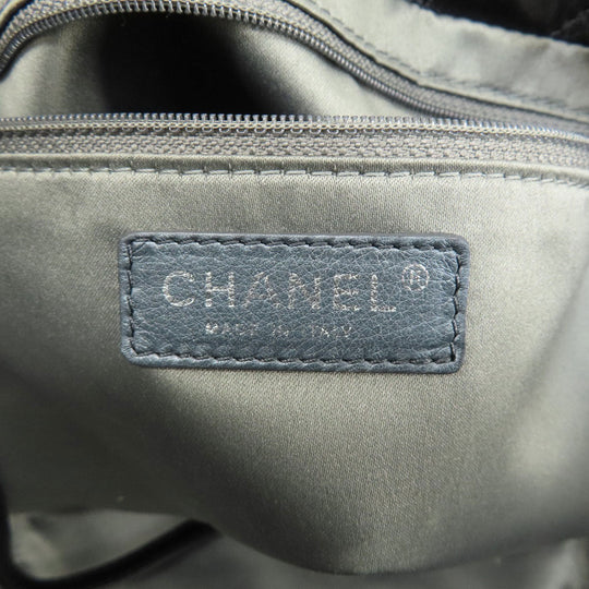 CHANEL Tote Bag lambskin black Matelasse SilverMetal Women Used Authentic