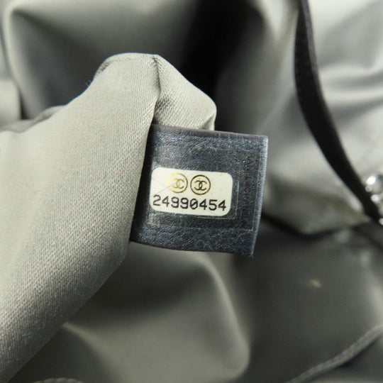 CHANEL Tote Bag lambskin black Matelasse SilverMetal Women Used Authentic