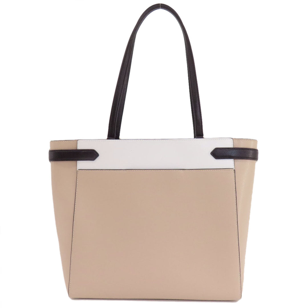 Kate Spade Tote Bag PVC beige logo Women Used Authentic
