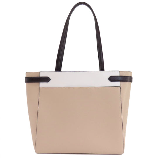 Kate Spade Tote Bag PVC beige logo Women Used Authentic