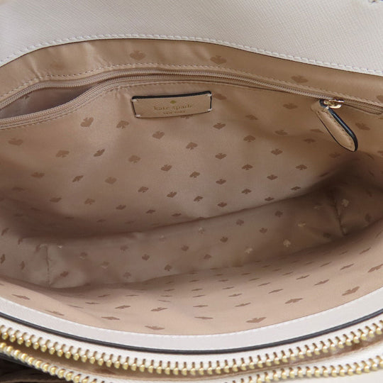 Kate Spade Tote Bag PVC beige logo Women Used Authentic