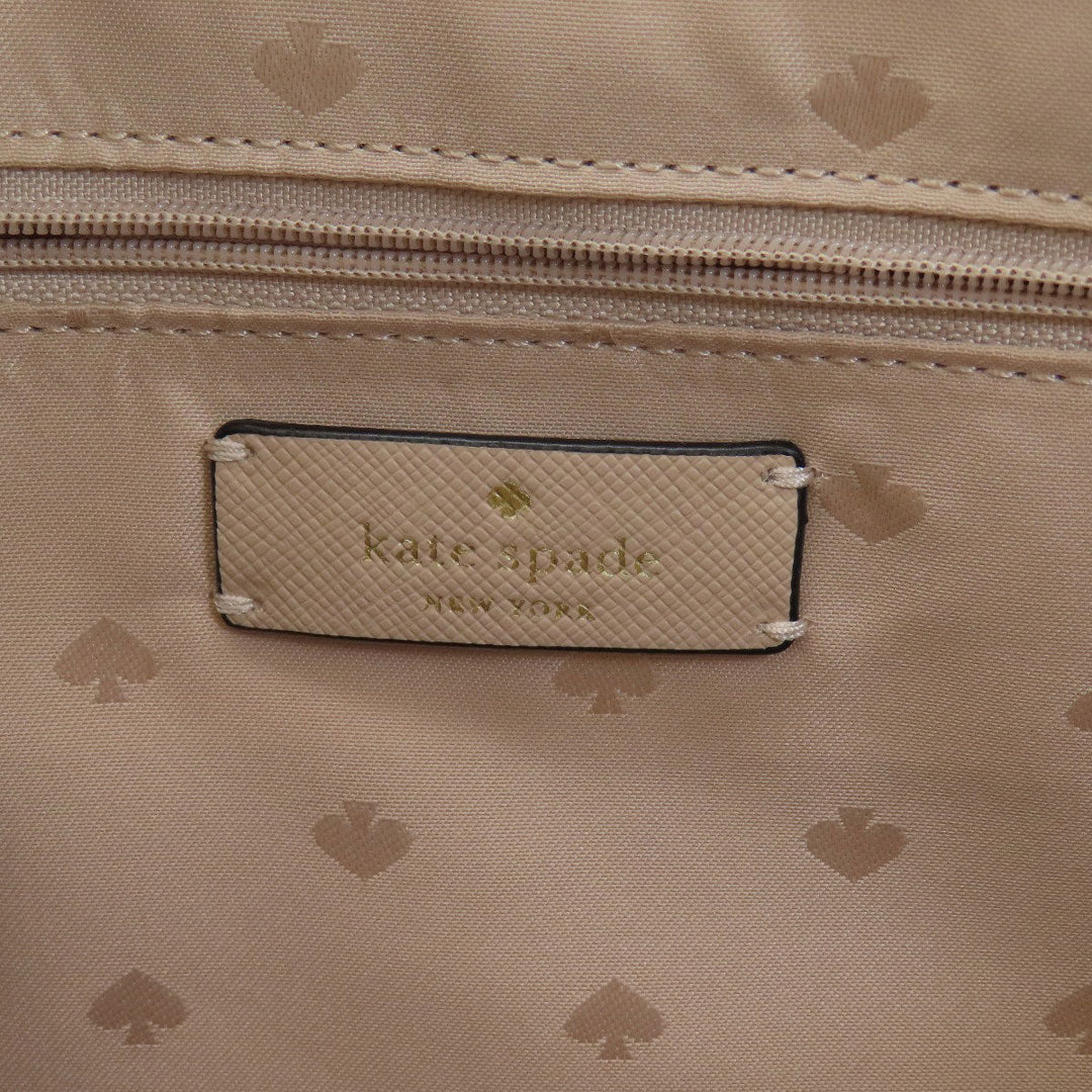 Kate Spade Tote Bag PVC beige logo Women Used Authentic