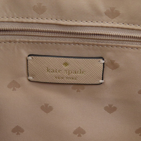 Kate Spade Tote Bag PVC beige logo Women Used Authentic