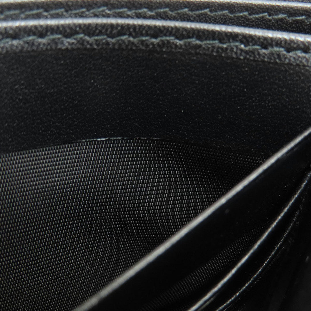 PRADA Bifold Wallet leather black logoMetal
