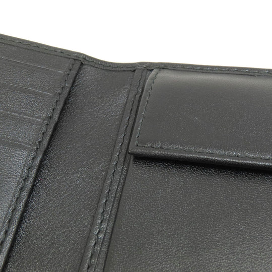 PRADA Bifold Wallet leather black logoMetal