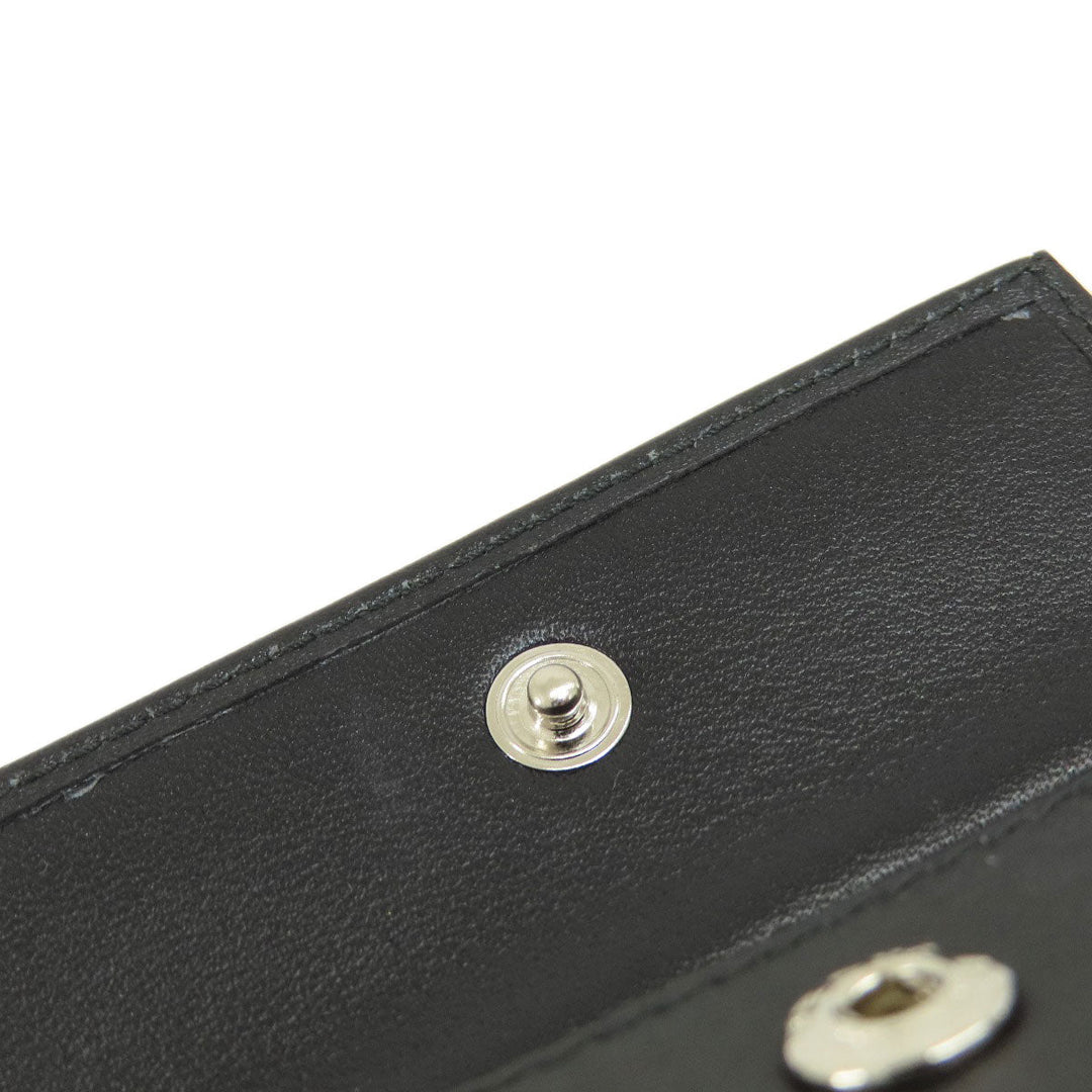 PRADA Bifold Wallet leather black logoMetal