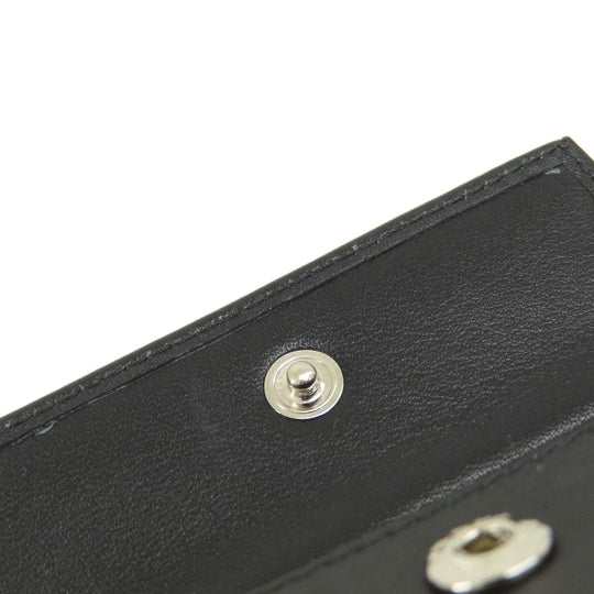 PRADA Bifold Wallet leather black logoMetal