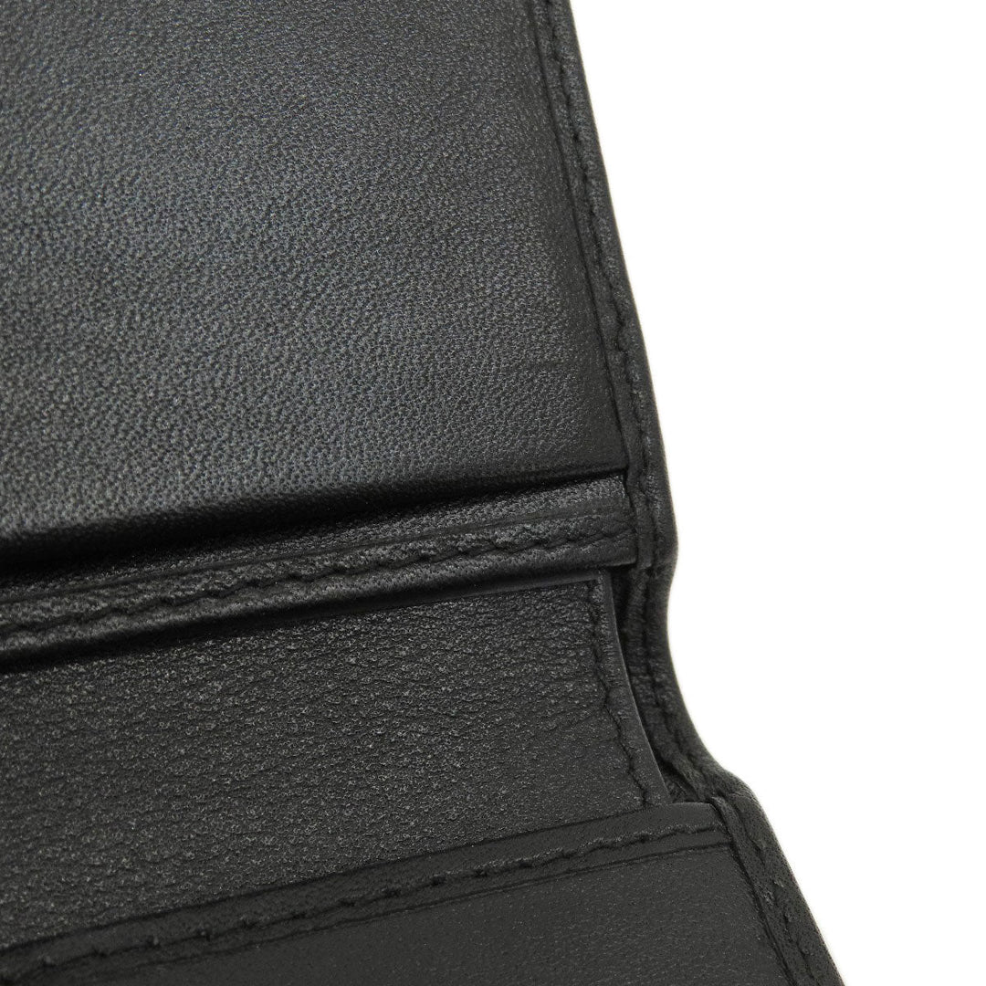 PRADA Bifold Wallet leather black logoMetal