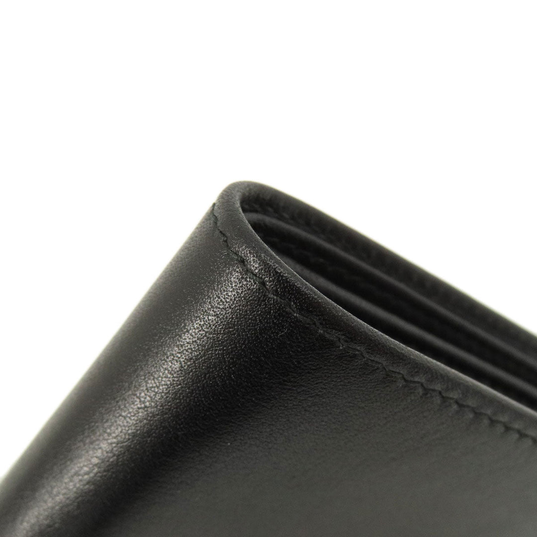 PRADA Bifold Wallet leather black logoMetal