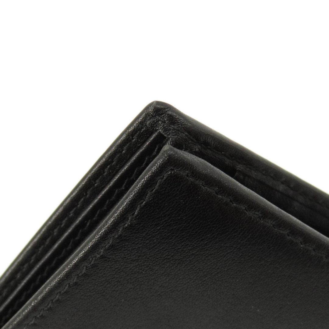 PRADA Bifold Wallet leather black logoMetal