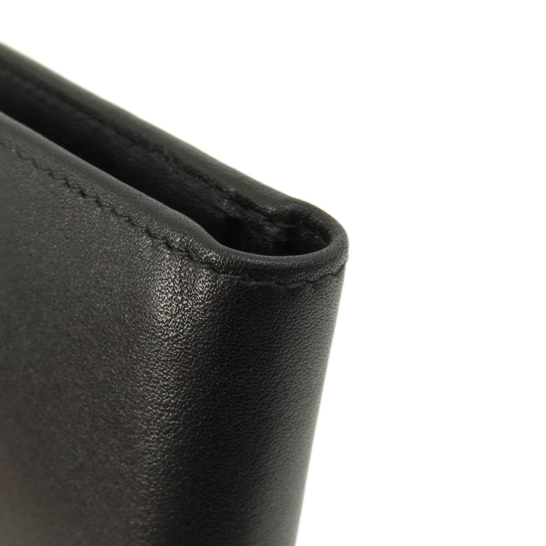 PRADA Bifold Wallet leather black logoMetal
