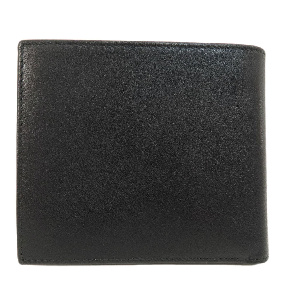 PRADA Bifold Wallet leather black logoMetal