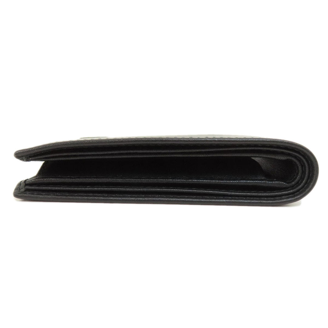 PRADA Bifold Wallet leather black logoMetal