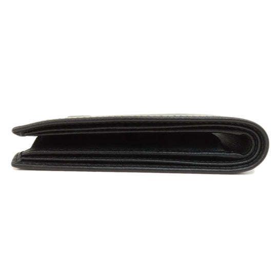 PRADA Bifold Wallet leather black logoMetal