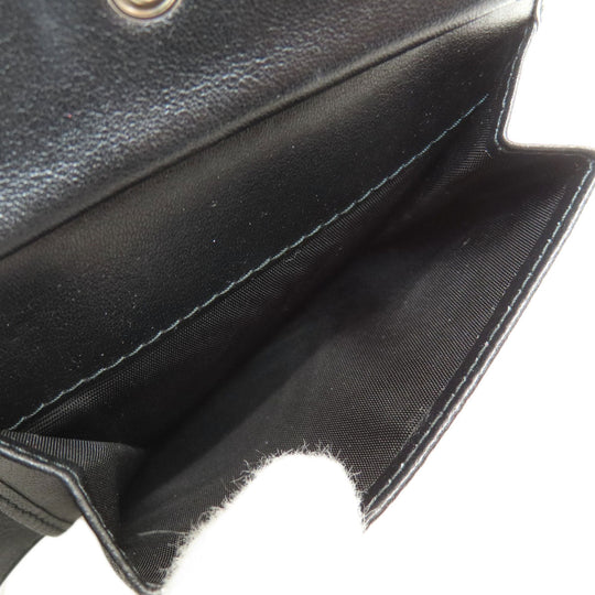 PRADA Bifold Wallet leather black logoMetal