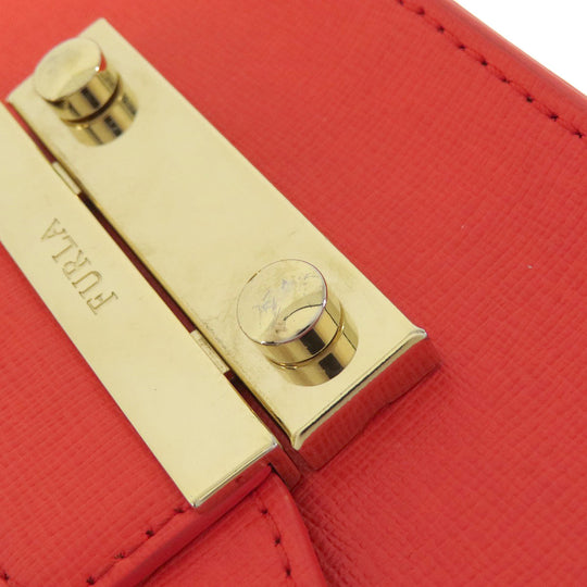 Furla Shoulder Bag leather Red Julia ChainShoulder
