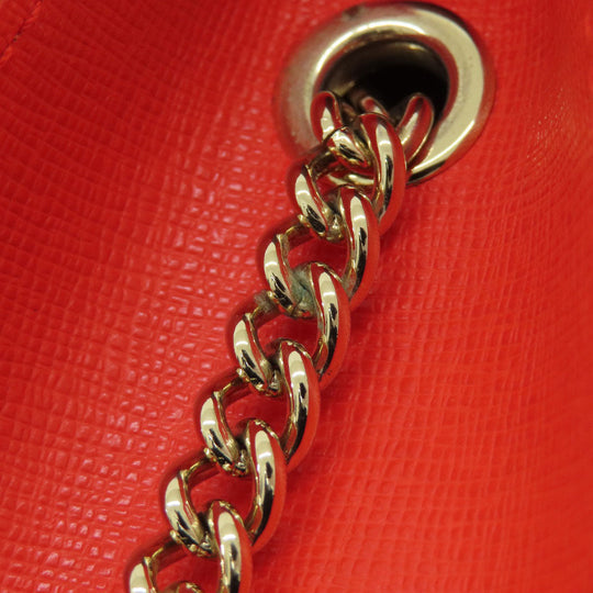 Furla Shoulder Bag leather Red Julia ChainShoulder