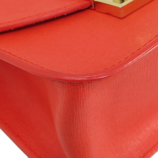 Furla Shoulder Bag leather Red Julia ChainShoulder