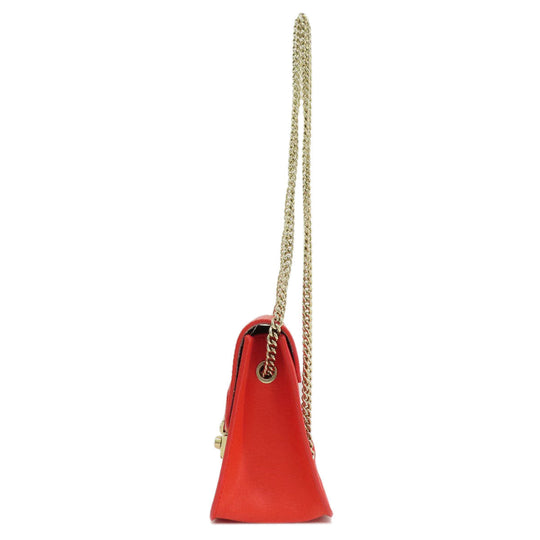 Furla Shoulder Bag leather Red Julia ChainShoulder