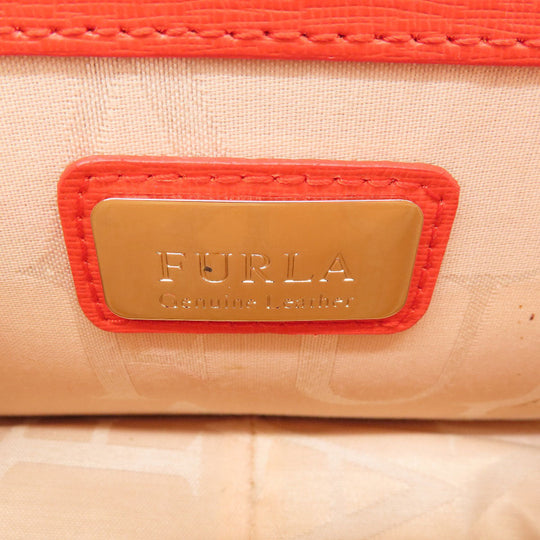 Furla Shoulder Bag leather Red Julia ChainShoulder