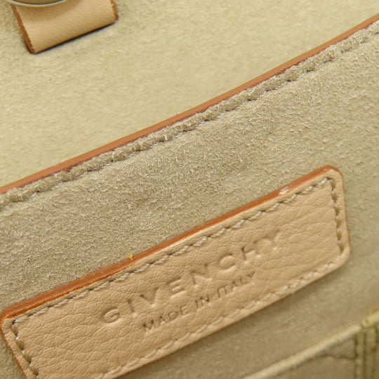 Givenchy Tote Bag leather beige 2WAY Women Used Authentic
