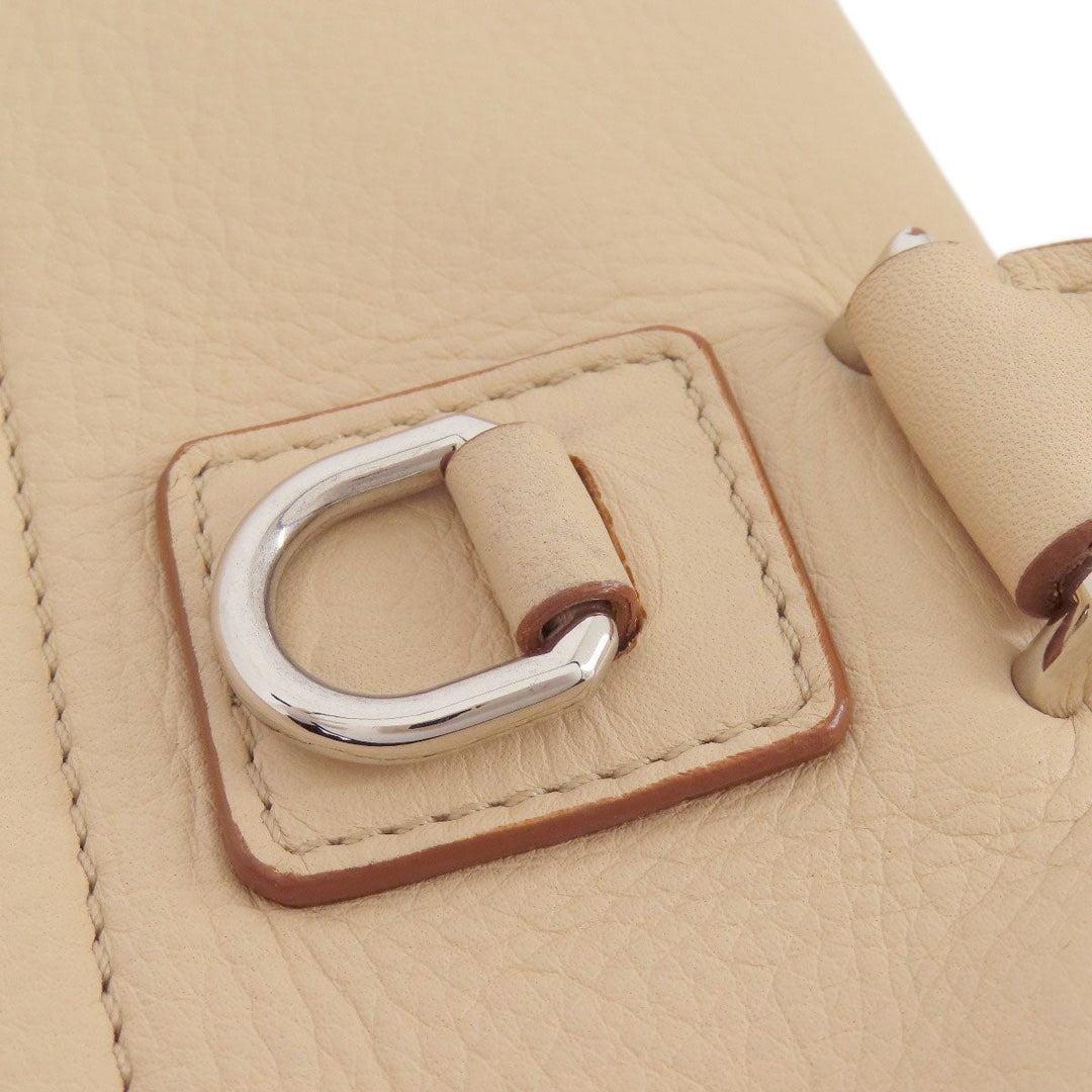 Givenchy Tote Bag leather beige 2WAY Women Used Authentic