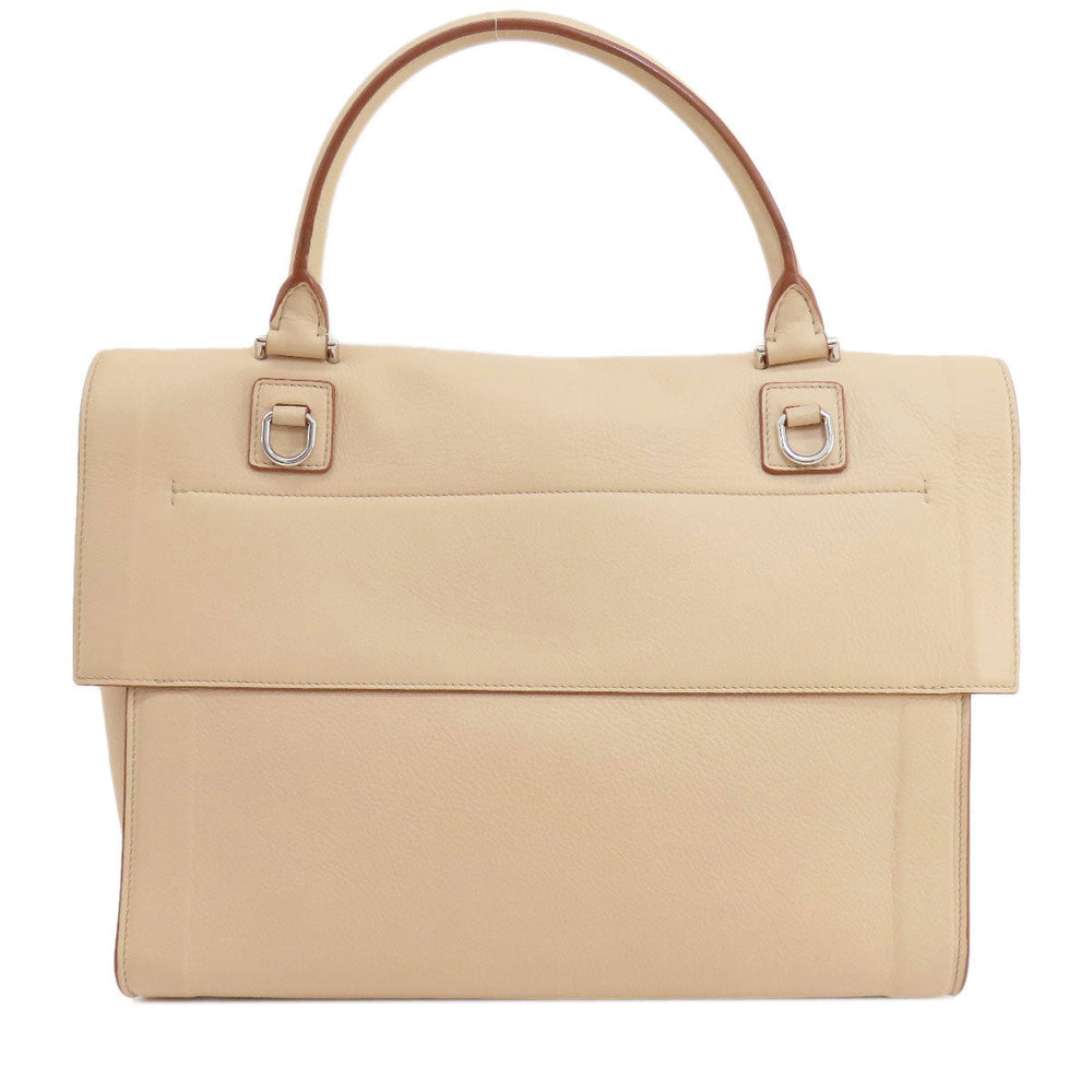 Givenchy Tote Bag leather beige 2WAY Women Used Authentic